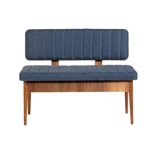 Hanah Home Vina Walnut Dark Blue Walnut - Tamno plavi produživi trpezarijski sto i set stolica (5 delova) slika 9