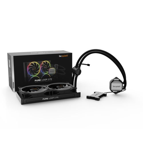 be quiet! BW014 PURE LOOP 2 FX, 280mm [with LGA-1700 Mounting Kit], Doubly decoupled pump, Very quiet Pure Wings 2 PWM fans 140mm, Unmistakable design with ARGB LED and aluminum-style, Intel and AMD slika 2