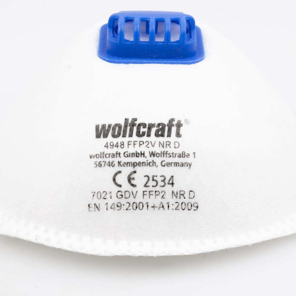 Wolfcraft Zaštitna Maska Sa Ventilom FFP2 (CE) / 15 kom - 4948000 slika 4