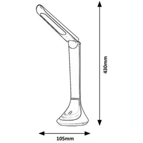 Rabalux Balor, stona lampa, LED 5W, crna slika 3