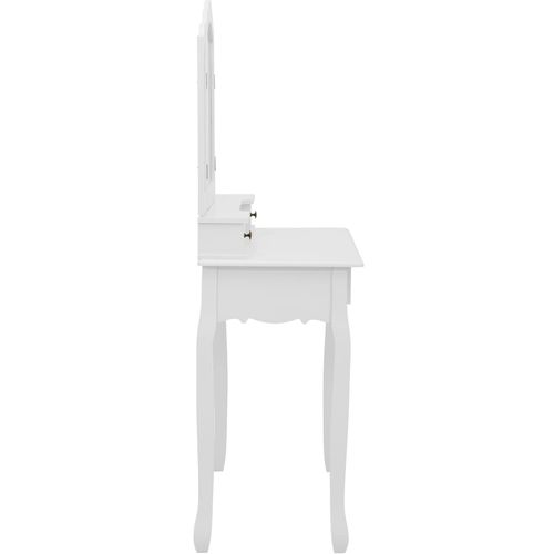 Toaletni stolić sa stolcem bijeli 80x69x141 cm drvo paulovnije slika 14