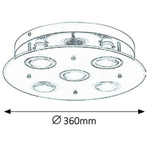 Rabalux Naomi plafonska lampa, sa LED GU 10 5W  slika 4