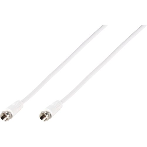 Vivanco antene, SAT priključni kabel [1x F-muški konektor - 1x F-muški konektor] 7.50 m 90 dB zaštićen s folijom, pletena zaštita bijela slika 4