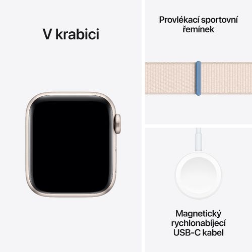 Apple Watch SE GPS 40mm Starlight with Starlight Sport Loop slika 8