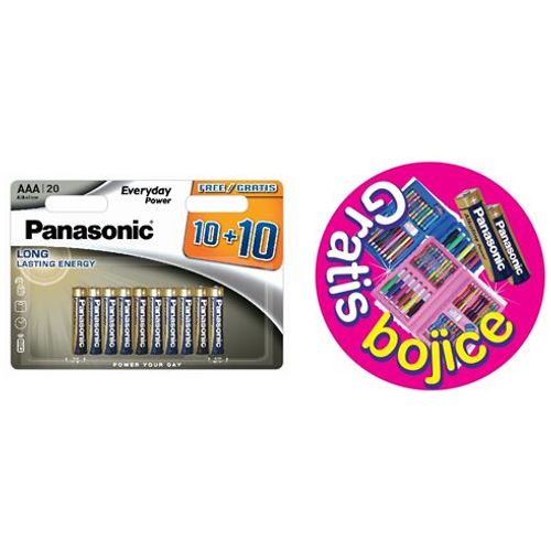 Panasonic baterije LR03EPS/20BW 10+10F + set za bojanje plavi slika 1