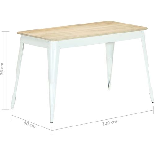 Blagovaonski stol od masivnog drva manga 120 x 60 x 76 cm slika 48