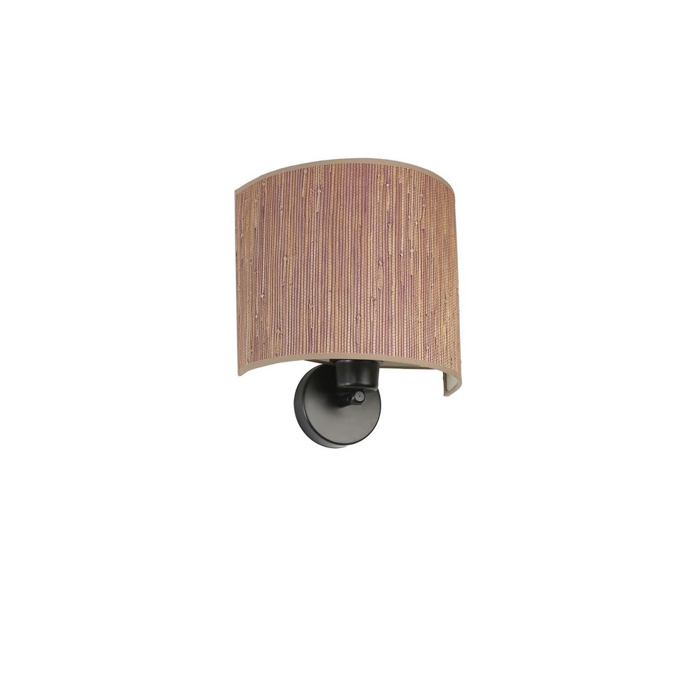 Bambu 04 Abajurlu Oval Aplik Drvena Zidna Lampa slika 3