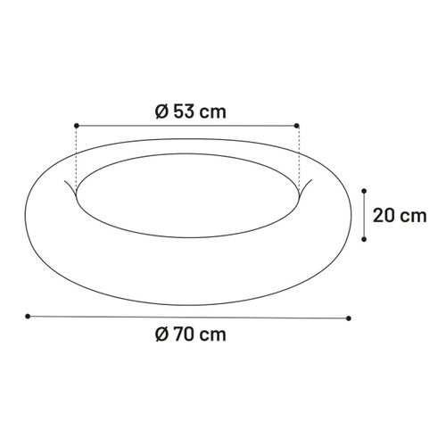 Jastuk Krems Okrugli Bijeli - fi 70 cm slika 2