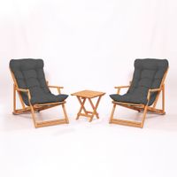 Woody Fashion Set vrtnog namještaja - stol i stolice (3 komada) Erick