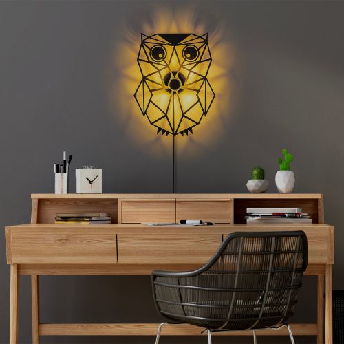 Owl Black Wall Lamp slika 1