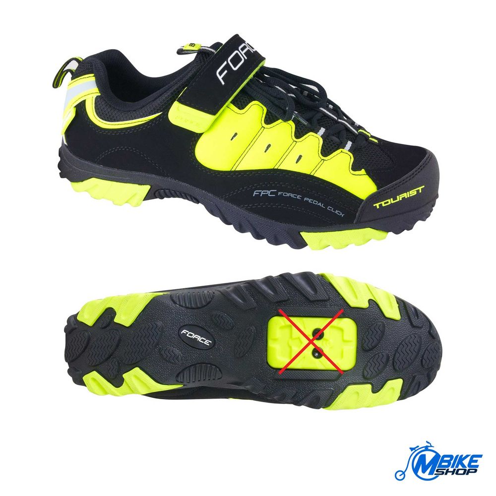 Force Cipele za biciklizam MTB Tourist Black/Fluo II 40 slika 5