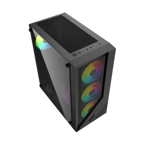 Kuciste Raidmax Obsidian window/black, 4x 120mm RGB/Bez napajanja slika 3