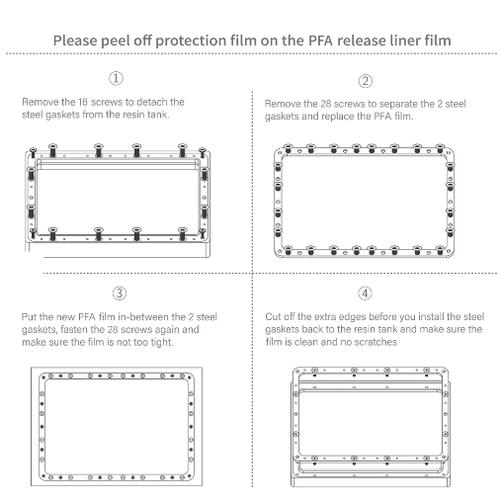 Film za 3D Štampač Elegoo Saturn 2 / Saturn 8K PFA Film - 5 pcs slika 6