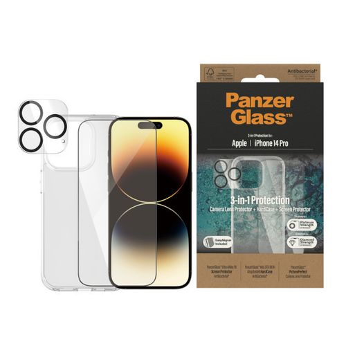 PanzerGlass iPhone 14 Pro Bundle (UWF zaštitno staklo, futrola, zaštita za kameru) slika 2