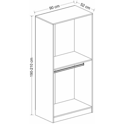 Kale Glass Black - 210 Black
White Wardrobe slika 8