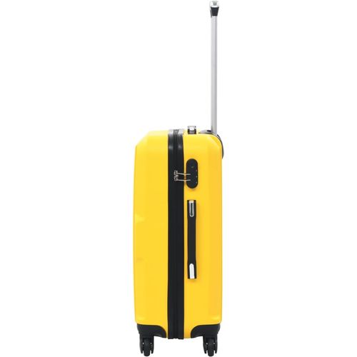 3-dijelni set čvrstih kovčega žuti ABS slika 27