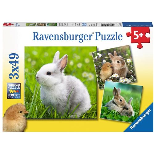 Ravensburger Puzzle zečići u prirodi 3x49kom slika 1