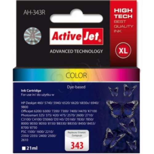 ActiveJet HP C8766EE 343 Set šarenih tinti slika 1