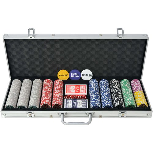 Set za Poker s 500 Laserskih Žetona Aluminijum slika 6