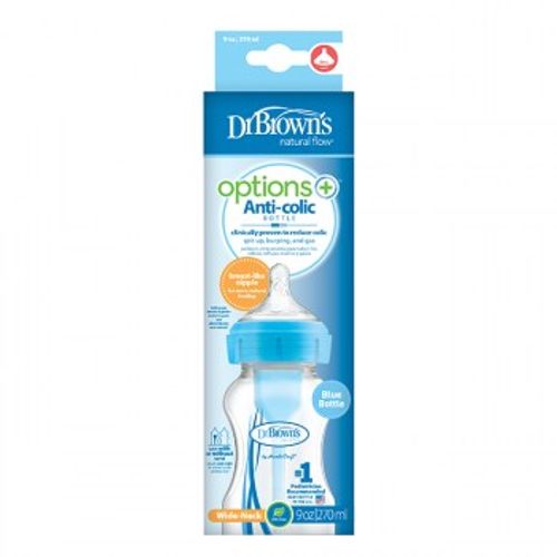 Dr.Brown'S Plastična Options + Bočica 270Ml - Plava slika 2