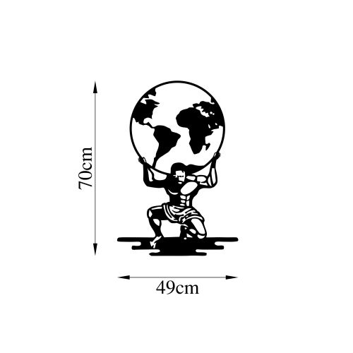 Atlas - 461 Crni Dekorativni Metalni Zidni Ukras slika 5