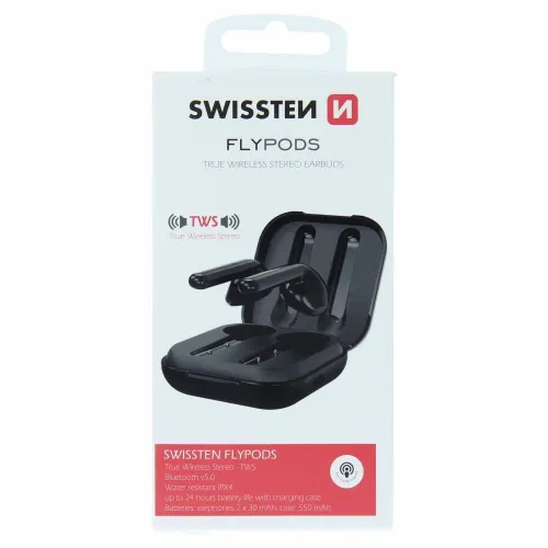 Swissten Bluetooth slušalice FLYPODS crna slika 2