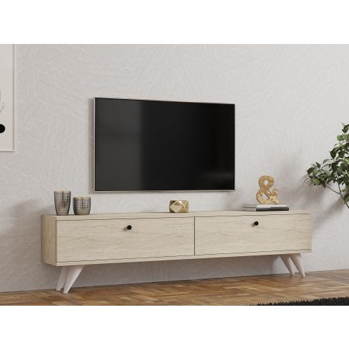 Woody Fashion TV stalak PARIS, boja Travertine slika 1