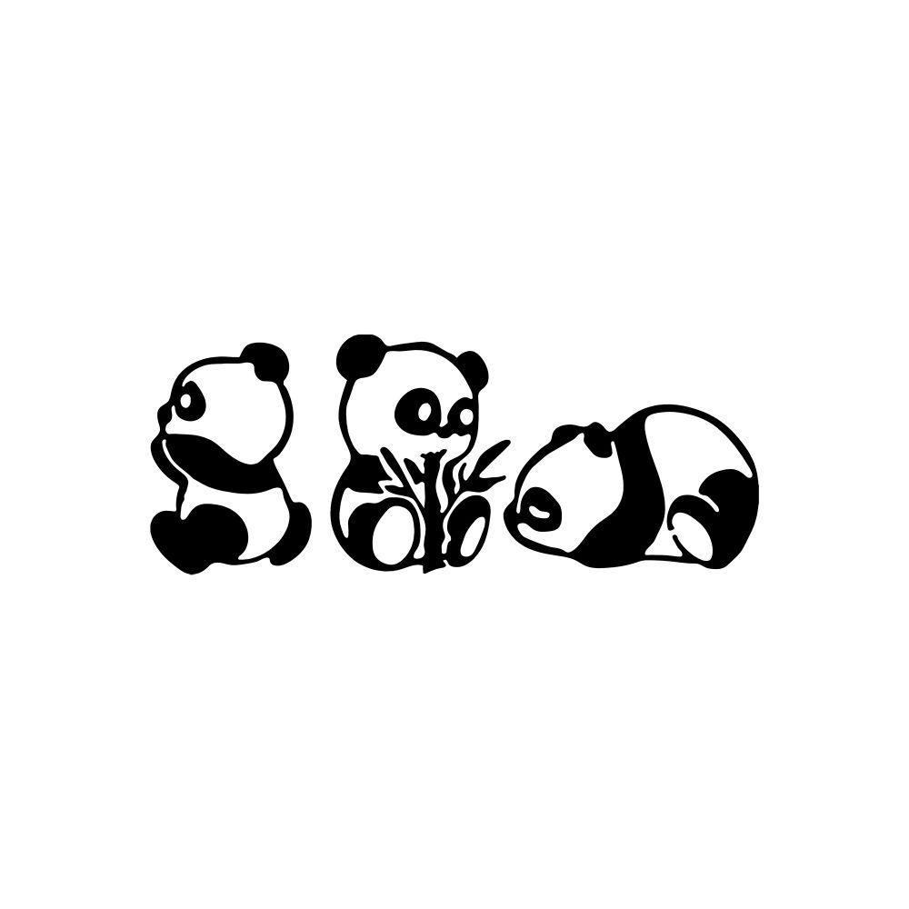Pandas - 298 Crni Dekorativni Metalni Zidni Ukras slika 4