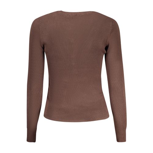 GUESS JEANS WOMEN'S SWEATER BROWN slika 2