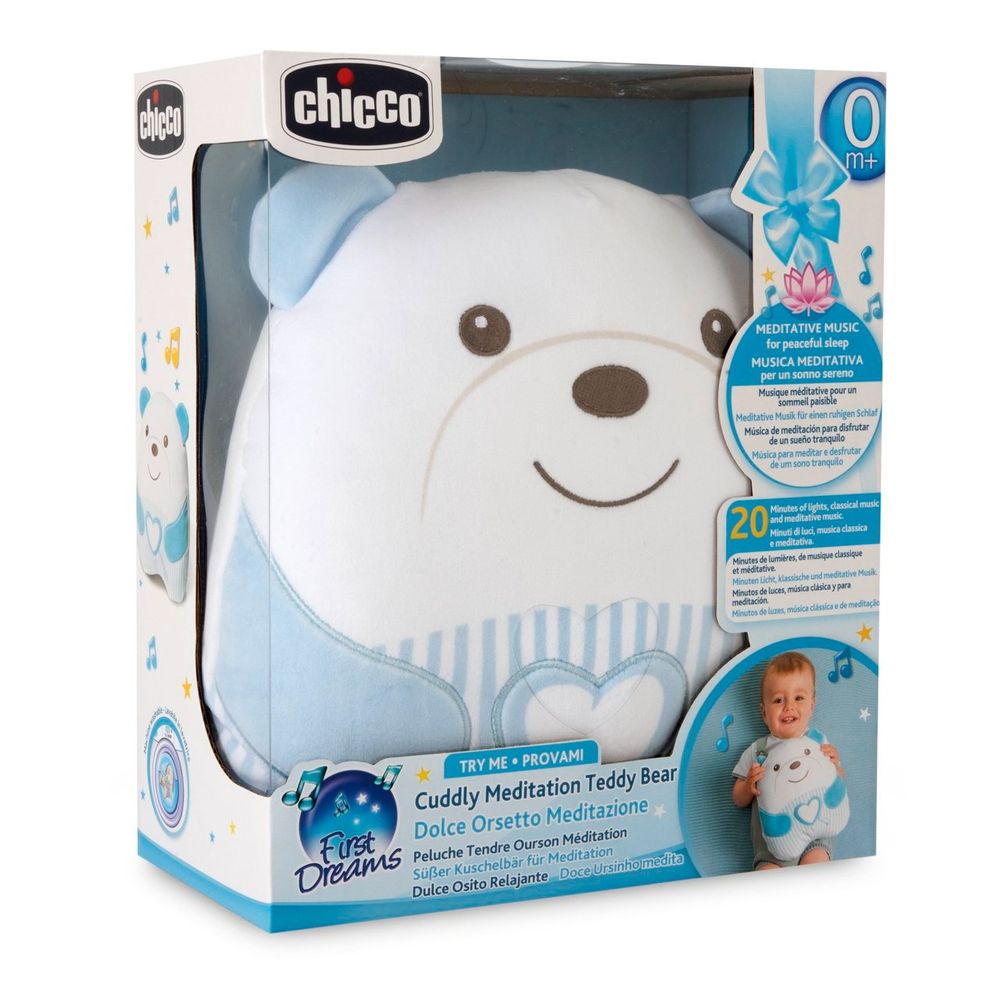 Chicco Muzička igračka sa noćnim svjetlom Teddy Bear, Plava slika 6