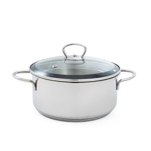 Metalac plitka šerpa CoolCook 20cm/2,8L sa staklenim poklopcem       siva