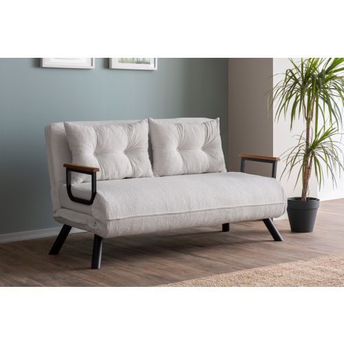 Atelier Del Sofa Dvosjed, Sando 2-Seater - Teddy Fabric - Cream slika 1