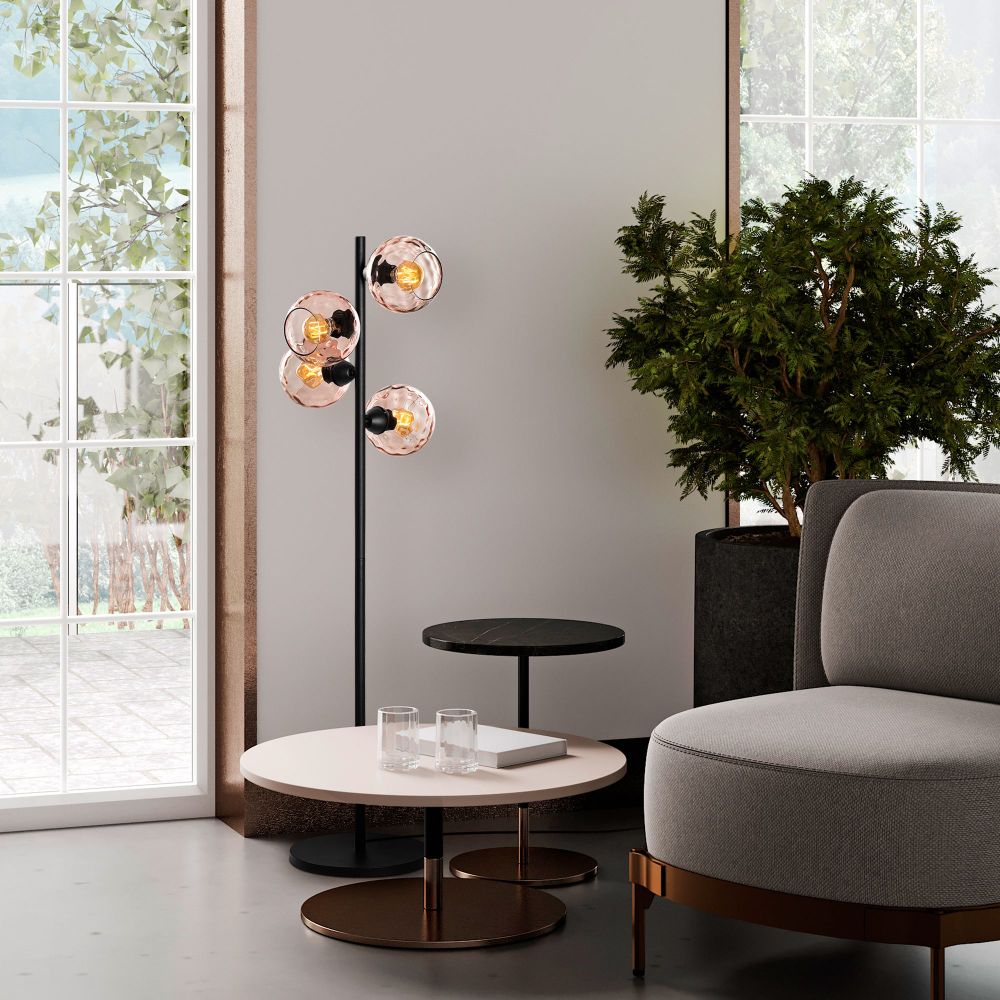 Podna Lampa Benek 15-14533 - Boje: Roza, Crna slika 2