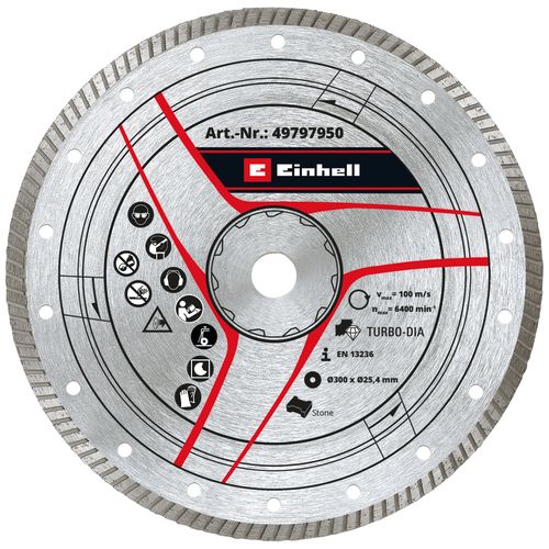 Einhell Pribor za rezače kamena Dijamantna rezna ploča 300x25,4 Turbo slika 1