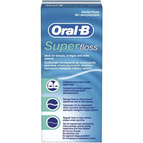 Oral-B zubni konac Superfloss, 50 trakica slika 1