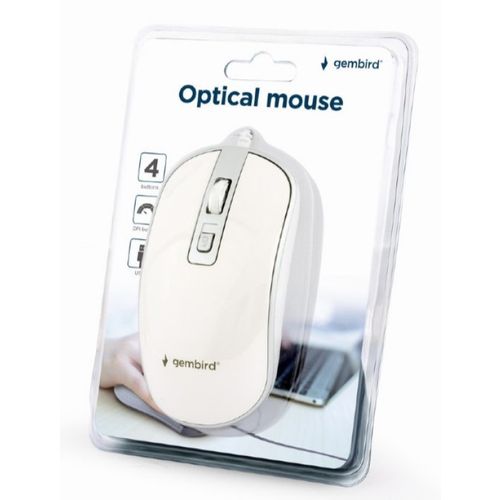 MUS-4B-06-WS Gembird Opticki mis 800-1200Dpi 4-button 99mm white/silver USB slika 6