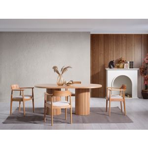 Napoli - Natural Natural Dining Table & Chairs Set (4 Pieces)