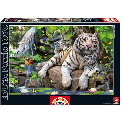 White Tigers of Bengal puzzle 1000pcs slika 1