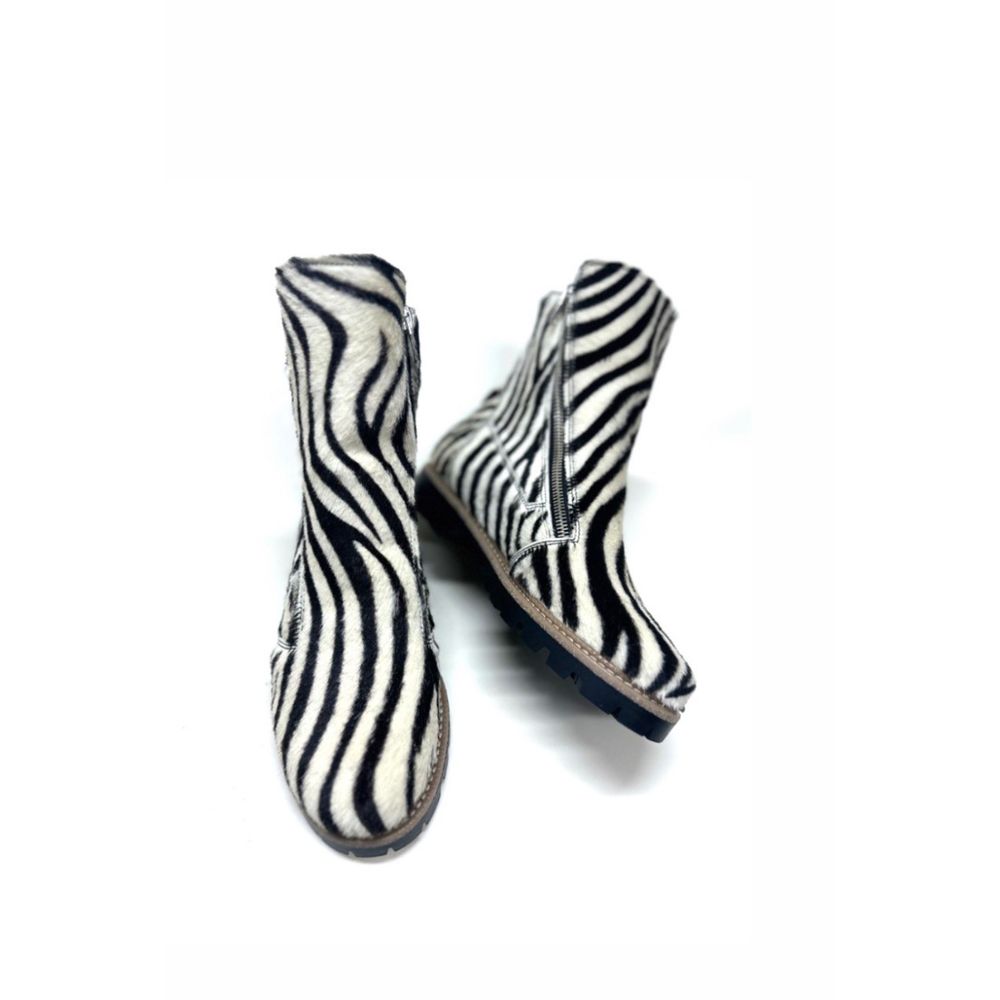 Ženske kožne čizme Zebra slika 2