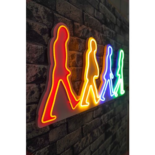 Wallity Ukrasna plastična LED rasvjeta, The Beatles - Multicolor slika 1