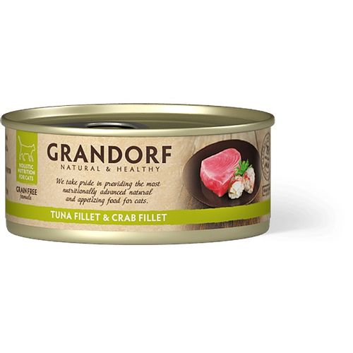 Grandorf Cat Grain Free Konzerva Fileti Tune & Kraba, hrana za mačke 70g slika 1