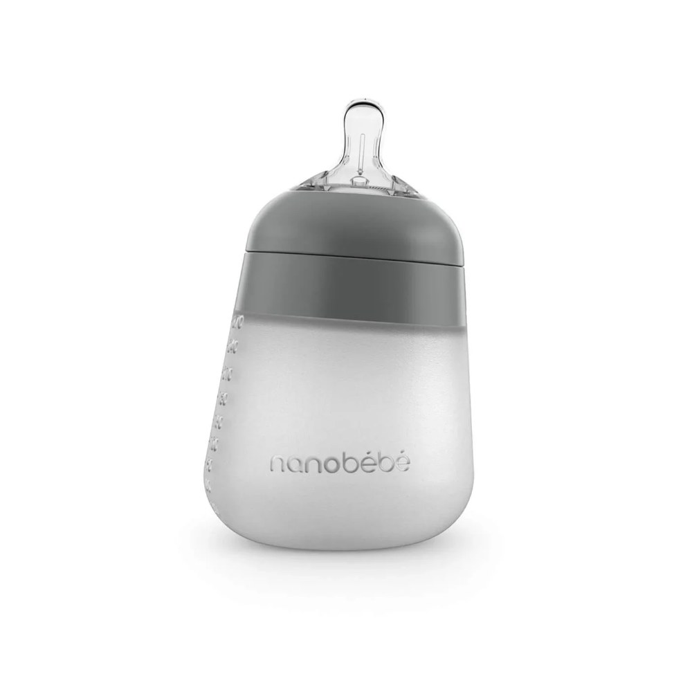 Nanobébé® Silikonska flašica Flexy 270ml, Siva slika 1