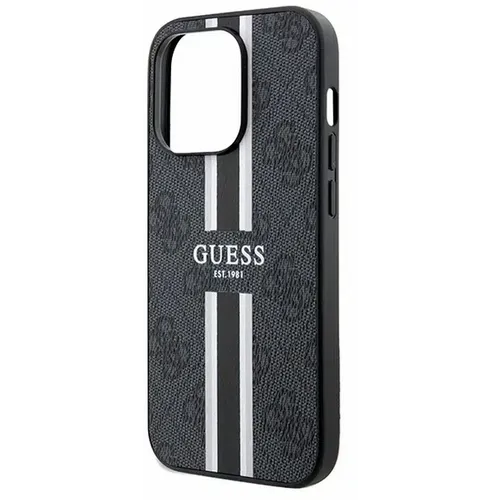 Originalna GUESS Hardcase GUHMP15LP4RPSK torbica za iPhone 15 Pro (Magsafe 4G Printed Stripes / crna) slika 6