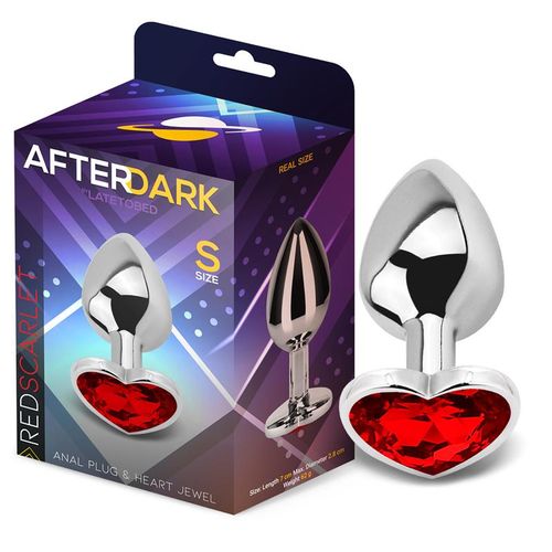 Afterdark Aluminium Heart Butt Plug S/M/L slika 2