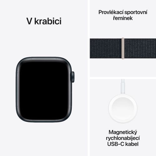 Apple Watch SE GPS 44mm Midnight with Midnight Sport Loop slika 8