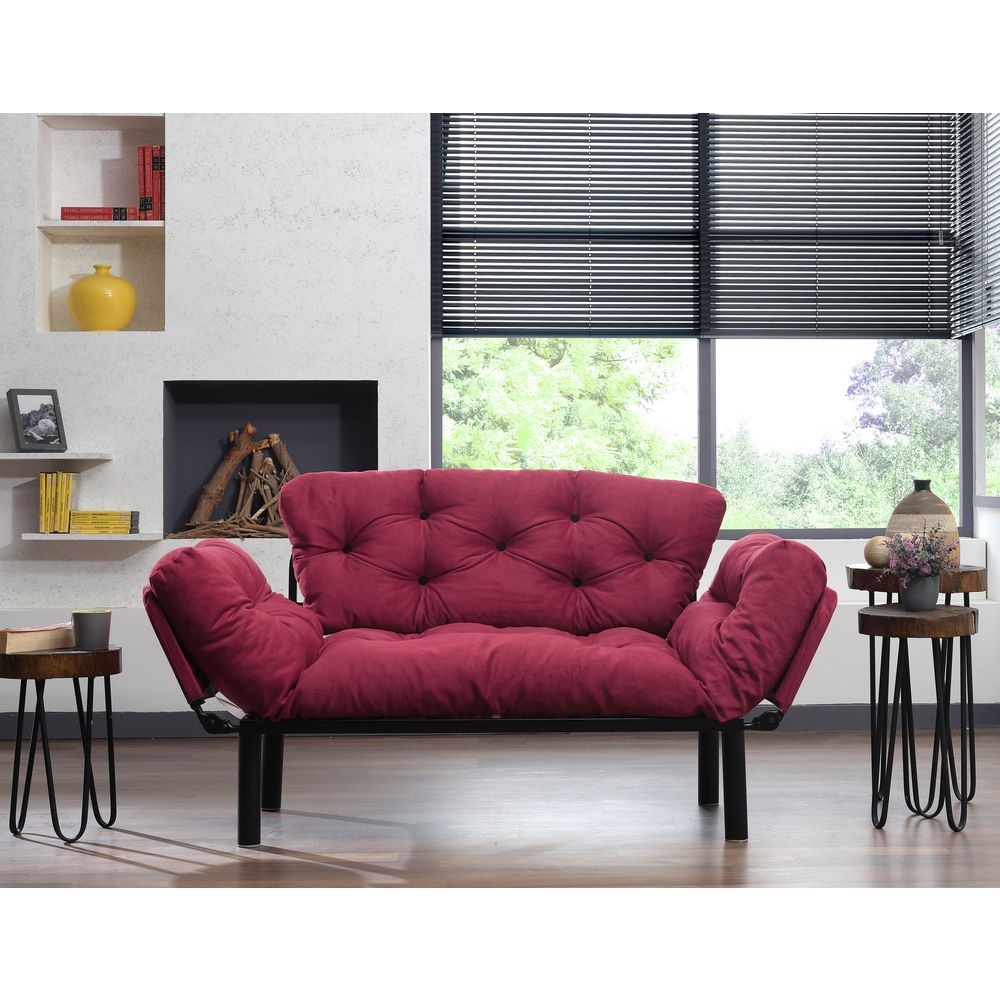 Nitta - Maroon Maroon 2-Sjedišni Sofa-Krevet slika 1