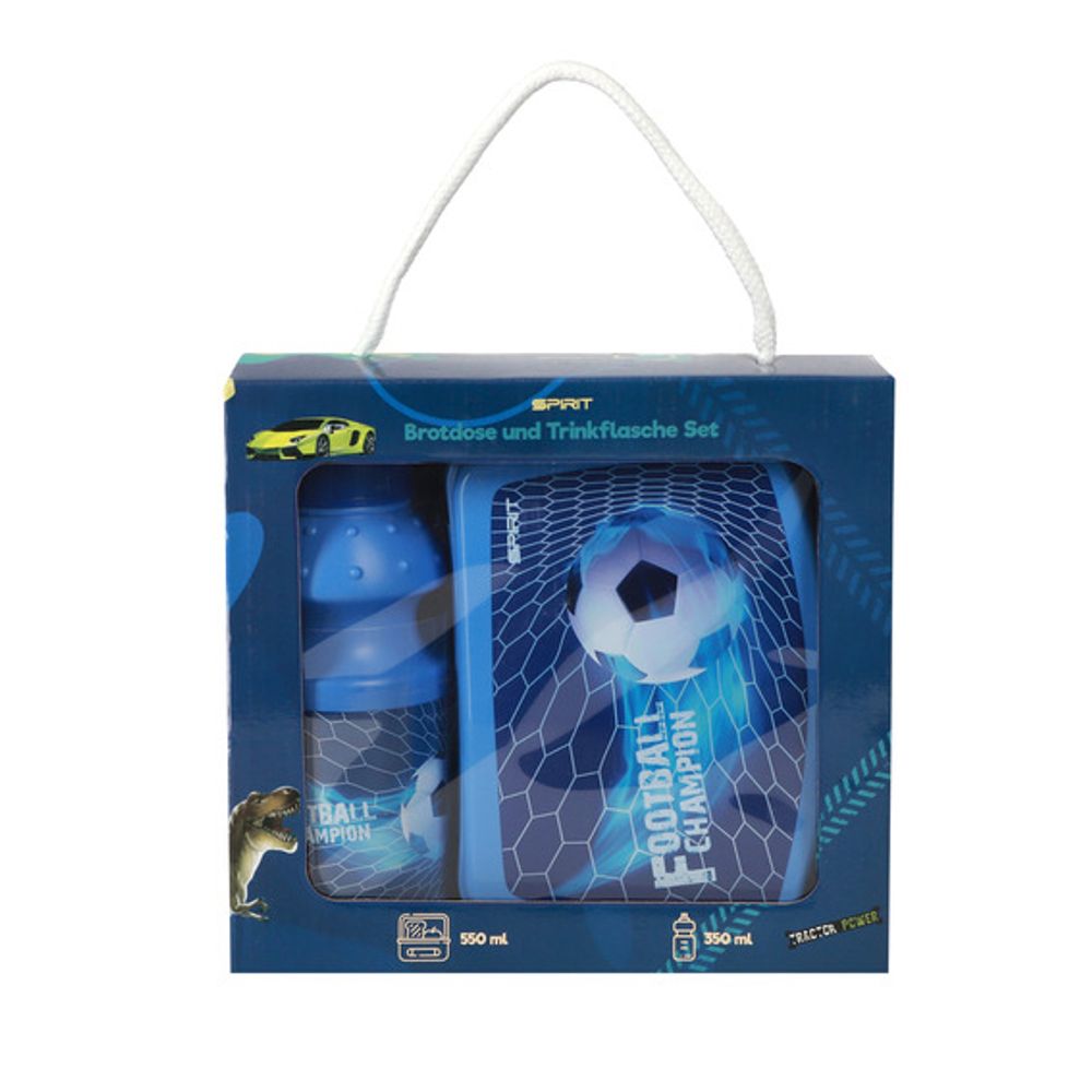 Spirit set za užinu Football Champion – kutija 550 ml + flaša 350 ml slika 1
