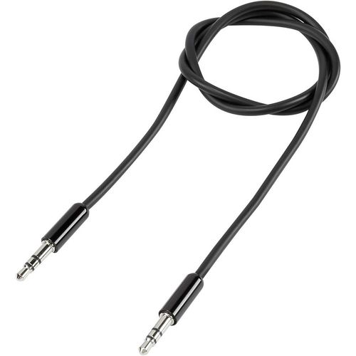 SpeaKa Professional SP-7870052 utičnica audio priključni kabel [1x 3,5 mm banana utikač - 1x 3,5 mm banana utikač] 5.00 m crna supersoft oplaštenje slika 1