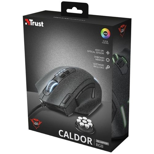 Trust Miš GXT155 Caldor, gaming, optički, žični, USB, crni (20411) slika 9