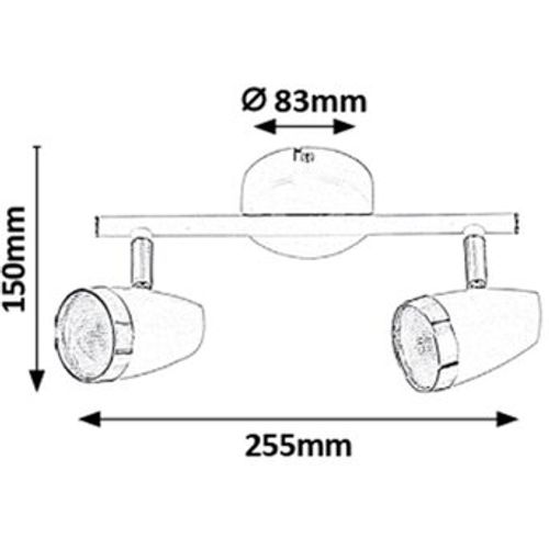 Rabalux Karen spot LED 2x4W antikracit/ hrom Spot rasveta slika 5